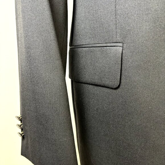Super 100's Wool Suit Jacket Canada Ultimo Uomo NWOT Size 38R Men's Black Blazer - Picture 9 of 14
